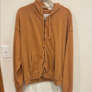 BDG Camel Zip-Up Hoodie